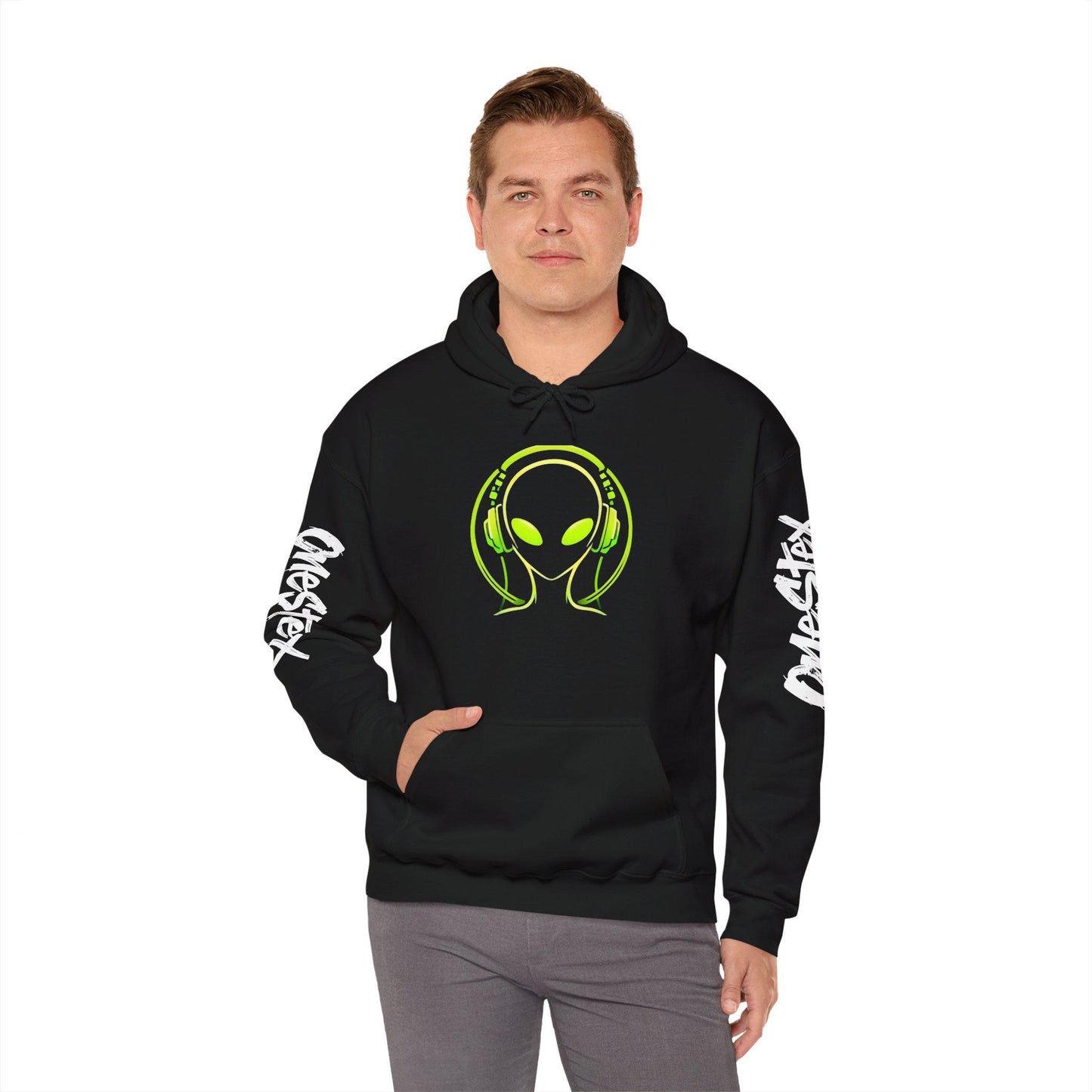 Alien Vibes Unisex Hoodie Neon Style by Onestex
