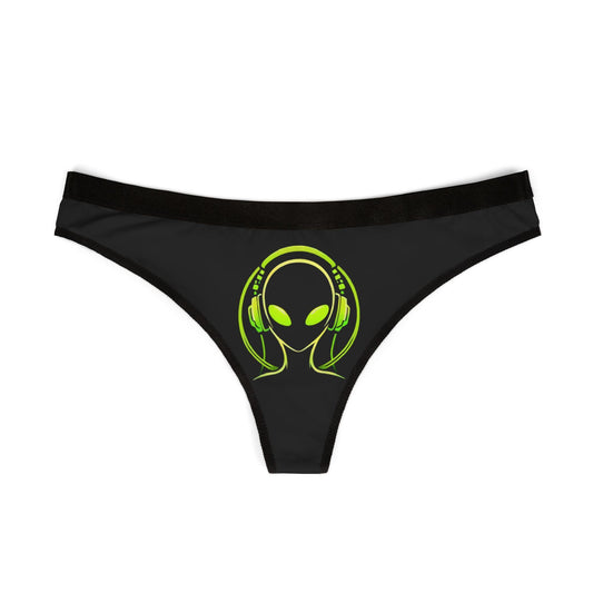 Alien-Themed Women's Thongs, Comfortable Lingerie, Fun Festival Wear, Gifts for Her, Unique Underwear